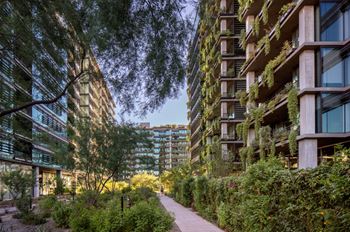 Lush hanging gardens on every terrace